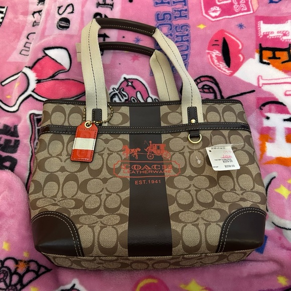 Coach Heritage Medium Tote NWT - Picture 1 of 7
